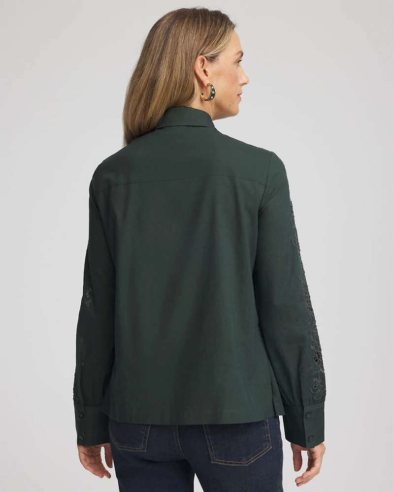 Lace Cotton Voile Shirt