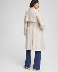 Petite Double-Breasted Trench Coat