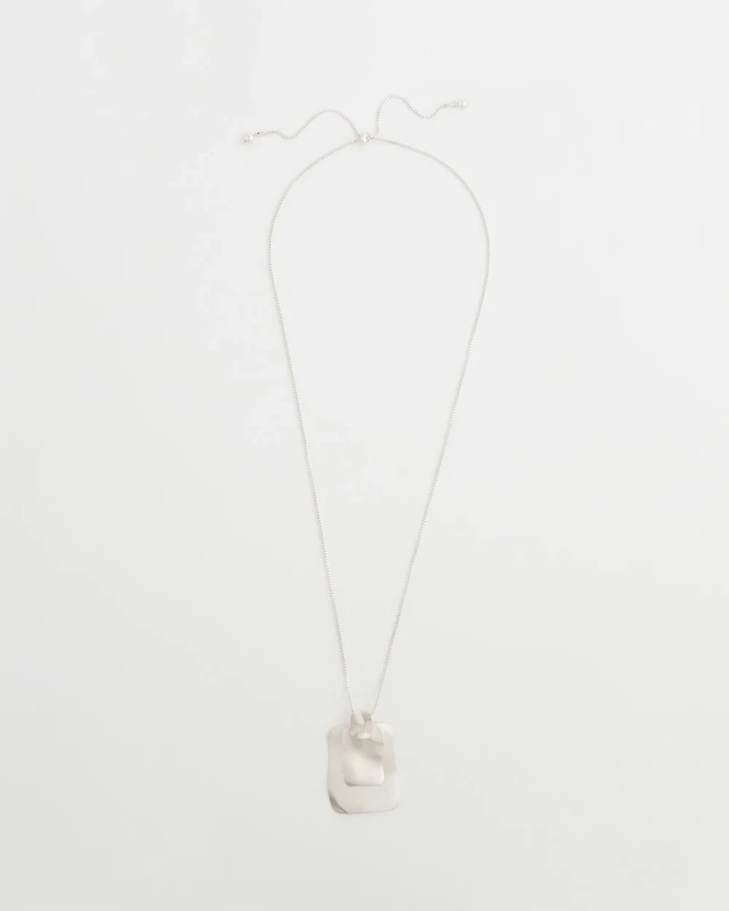 Adjustable Square Pendant Necklace