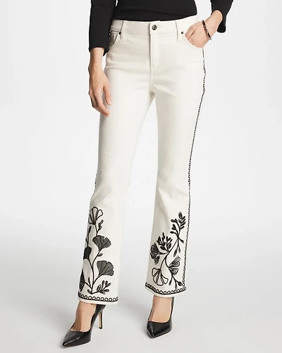 Ginkgo Girlfriend Cropped Flared Jeans