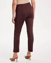 Faux Suede Juliet Slim Ankle Pants