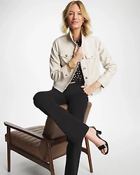 Faux Leather Trucker Jacket