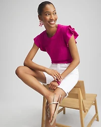 Flutter Cap Sleeve Tee