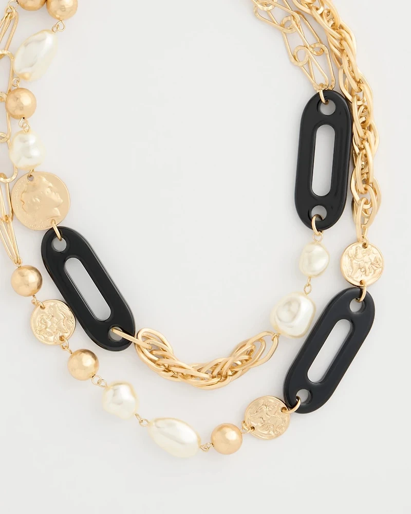 Double-Strand Charm Necklace