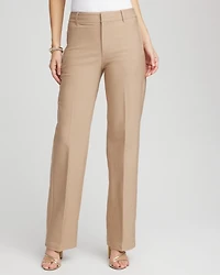Petite Cotton Straight-Leg Trousers