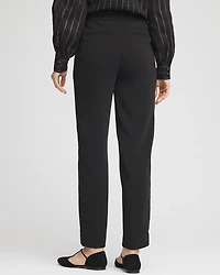 Crepe Side-Zip Tapered Ankle Pants
