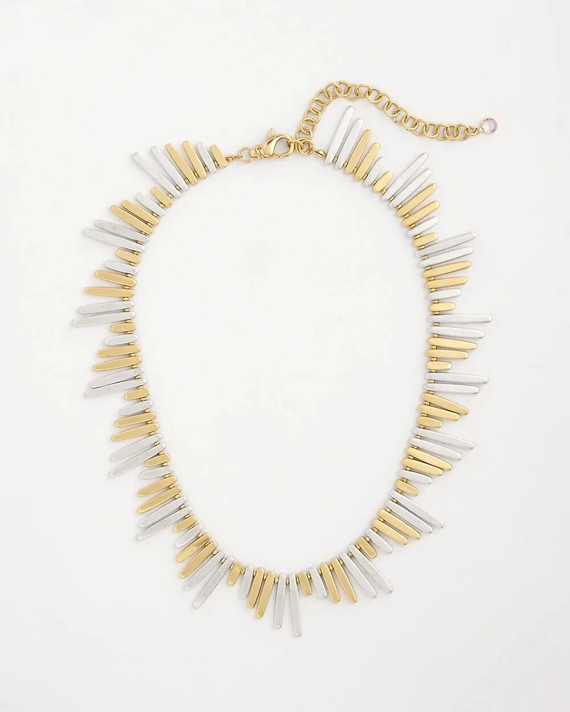Mixed-Metal Collar Necklace