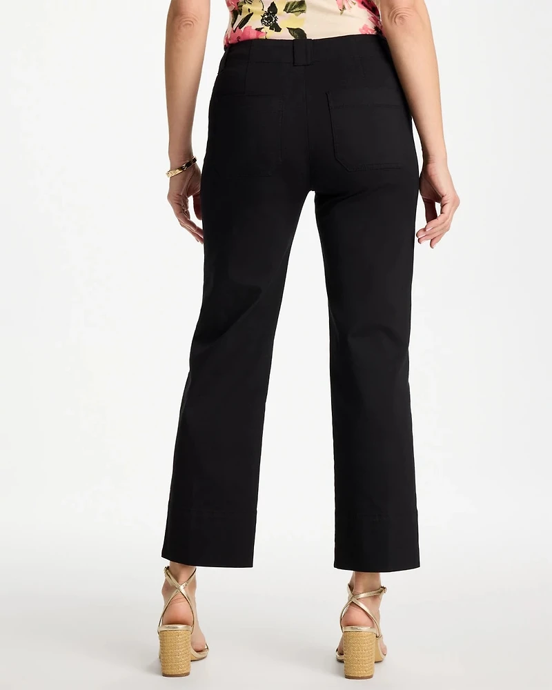 High Hem Straight Crop Pants