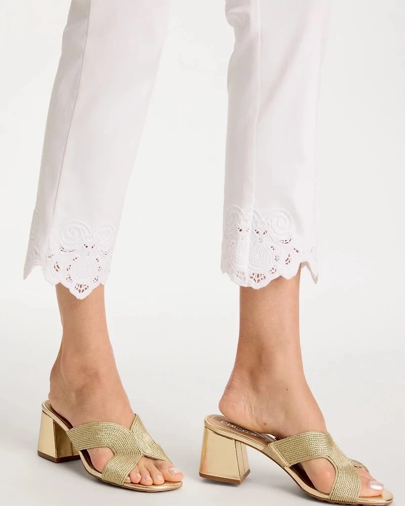 Embroidered Brigitte™ Slim Crop Pant