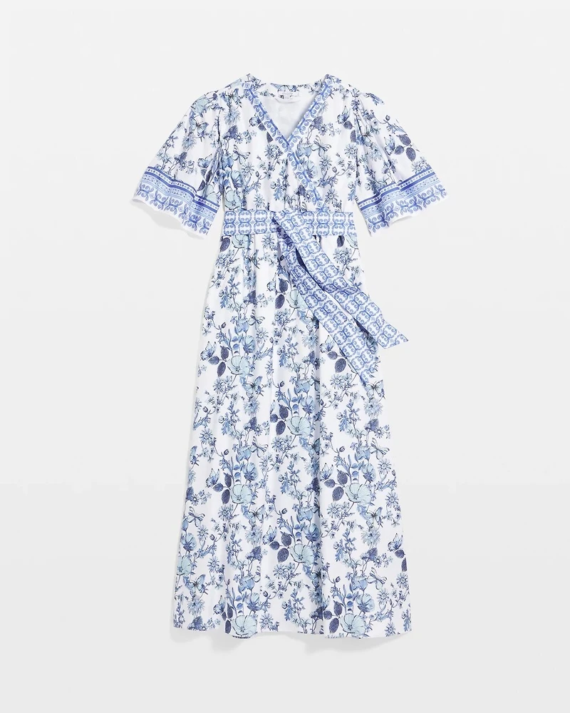 Surplice Matte Satin Maxi Dress