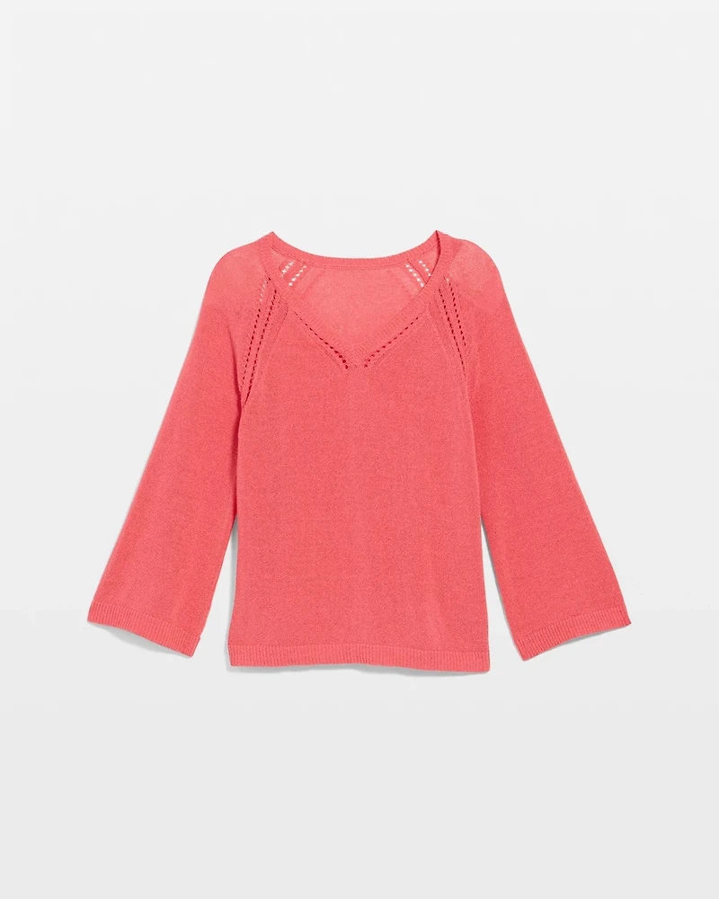 Cotton-Blend Pullover Sweater