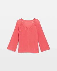 Cotton-Blend Pullover Sweater