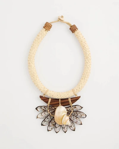 Chico's x Romi Marina Pendant Bib Necklace