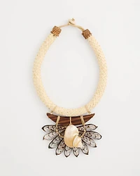 Chico's x Romi Marina Pendant Bib Necklace