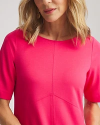 Elbow-Sleeved Maxi Dress