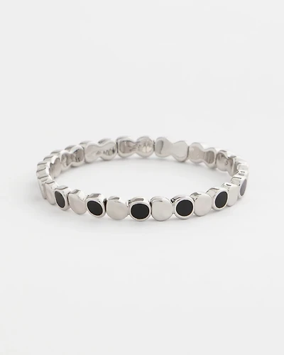 Black Mini Circle Stretch Bracelet