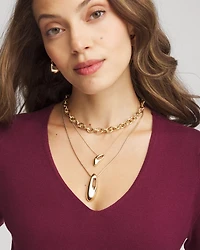 Convertible Three-Strand Pendant Necklace