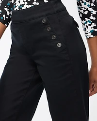 Pull-On Wide Leg Ankle Jeans