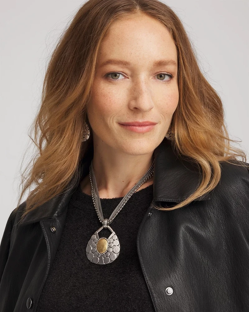 Island Metal Pendant Necklace