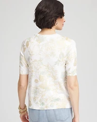 Gold Foil Cotton Sweater Tee