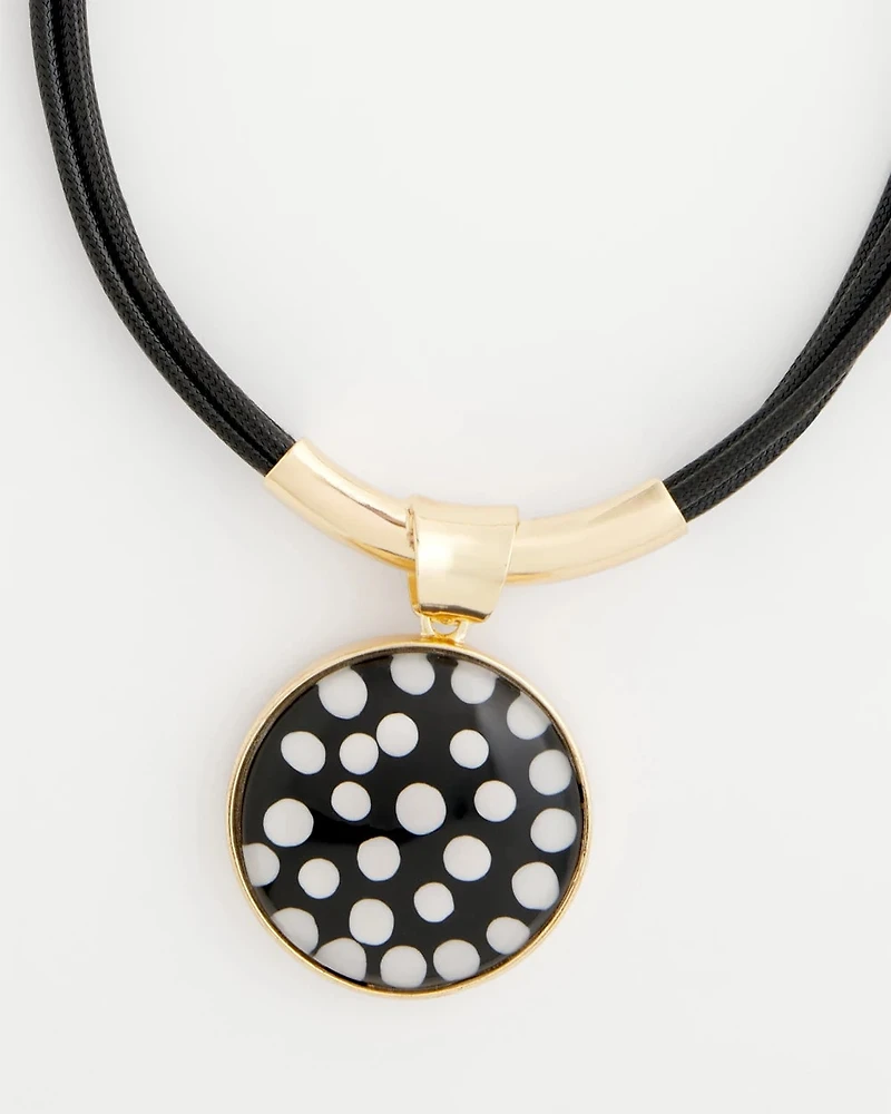 Polka Dot Pendant Necklace