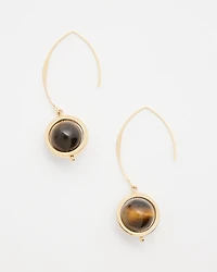 Tiger’s Eye Threader Earrings