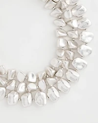 Chunky Silver Multi-Strand Necklace
