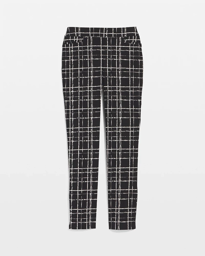 Brigitte Plaid Slim Ankle Pants
