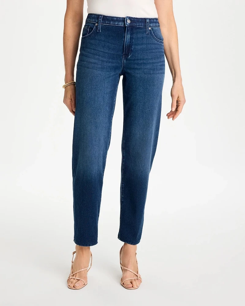 Slim Tapered Ankle Knit Denim