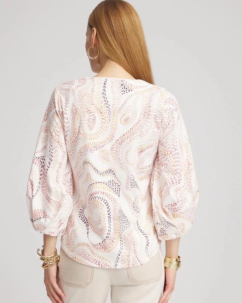 Swirls Tuck Sleeve Tee