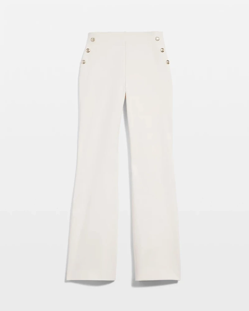 Juliet Ponte Button Detail Flare Pants