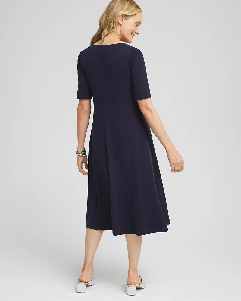 V-neck Midi Dress