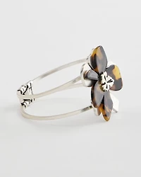 Tortoise Floral Hinge Bracelet