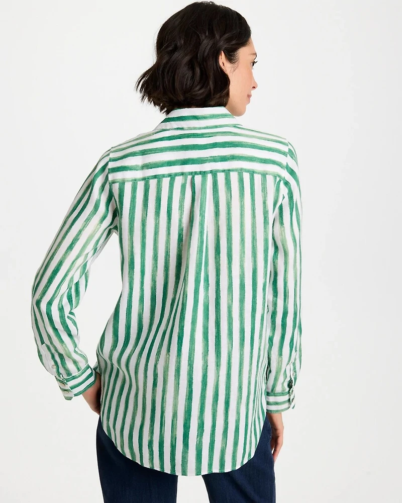 No Iron™ Striped Linen Tunic