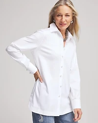 No Iron™ Faux Pearl Button Tunic