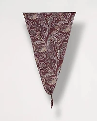Satin Triangle Beaded-Tassel Scarf