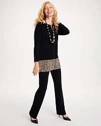 Travelers™ Leopard Chiffon-Hem Tunic