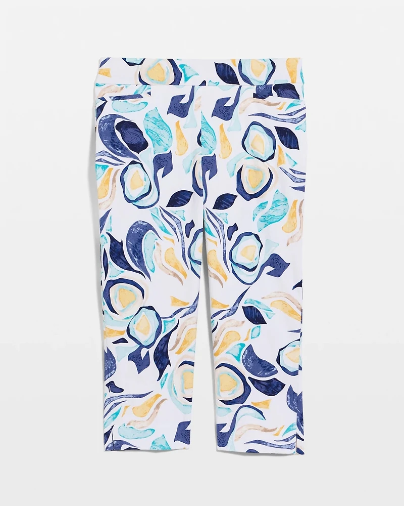 Brigitte™ Slim Handpainted Pull-On Capri