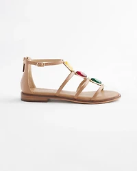 Tan Embellished Sandals