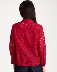 Eyelet Collared Shirt