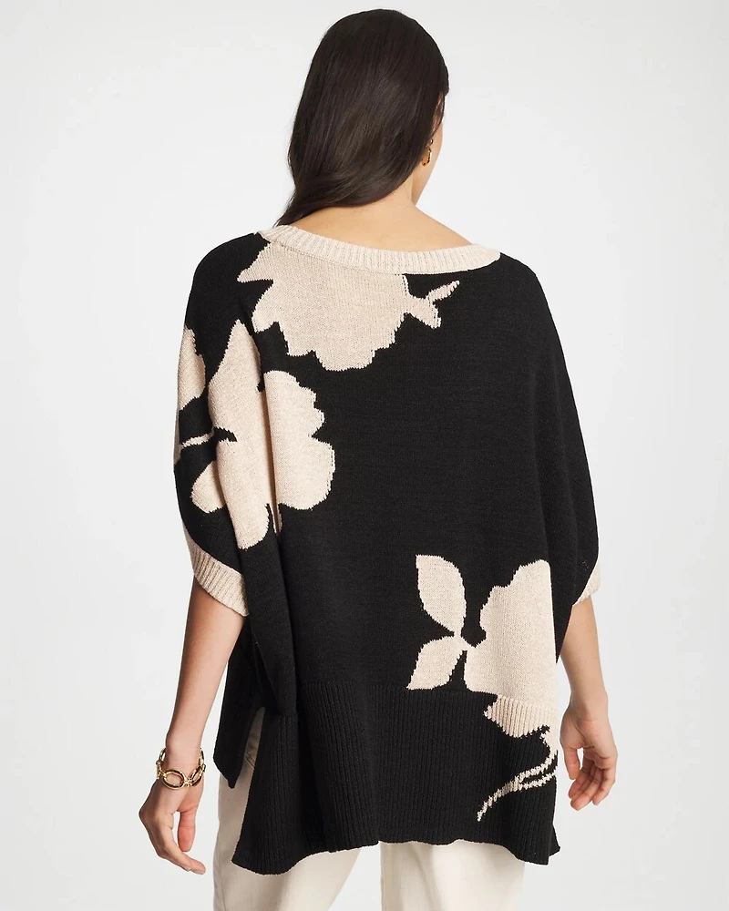 Kansai Bloom Intarsia Poncho