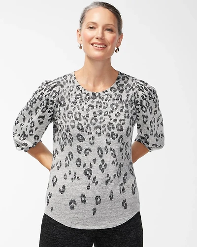 Zenergy Soft Essentials Animal Print Top