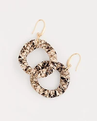 Python Animal Print Open Hoop Earrings