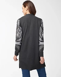 Embellished Jacquard Cardigan Sweater