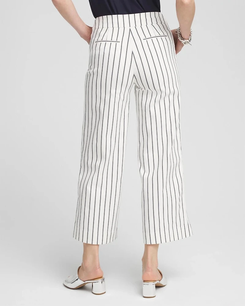 Brigitte Double Stripe Wide Leg Cropped Pants