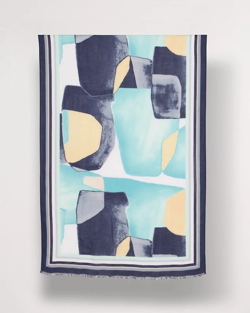 Artisanal Patch Oblong Scarf