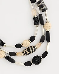 Neutral Triple-Strand Necklace