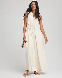 Sleeveless Tweed Maxi Dress