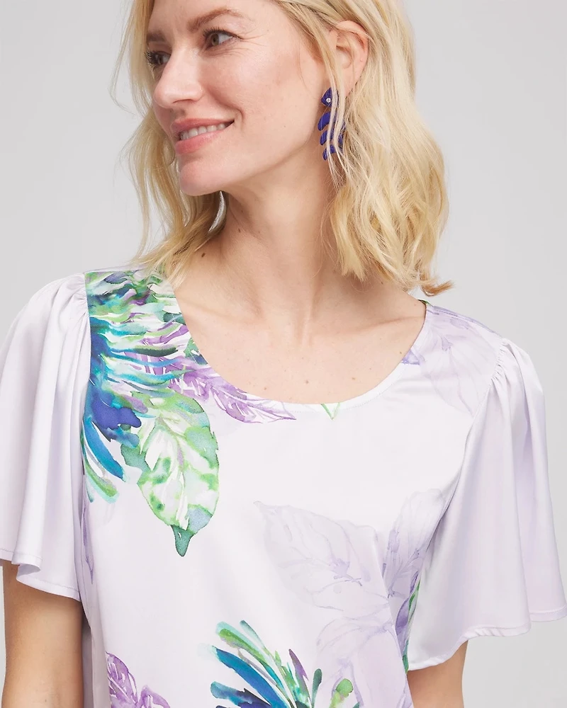 Flutter Sleeve Satin Top