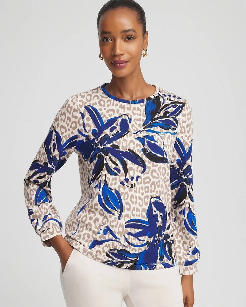 Zenergy® Scuba Animal Print Top